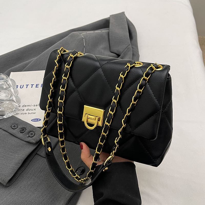 Quilted Flap Shoulder Bag