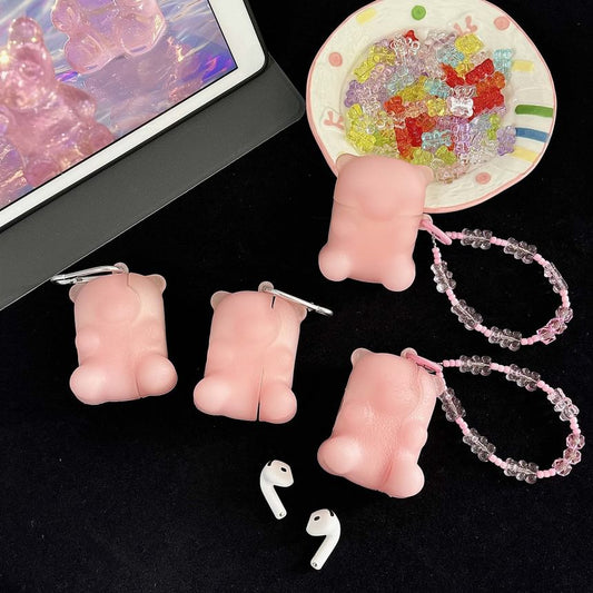 Bear Fluorescent Silicone AirPods / Pro Earphone Case Skin