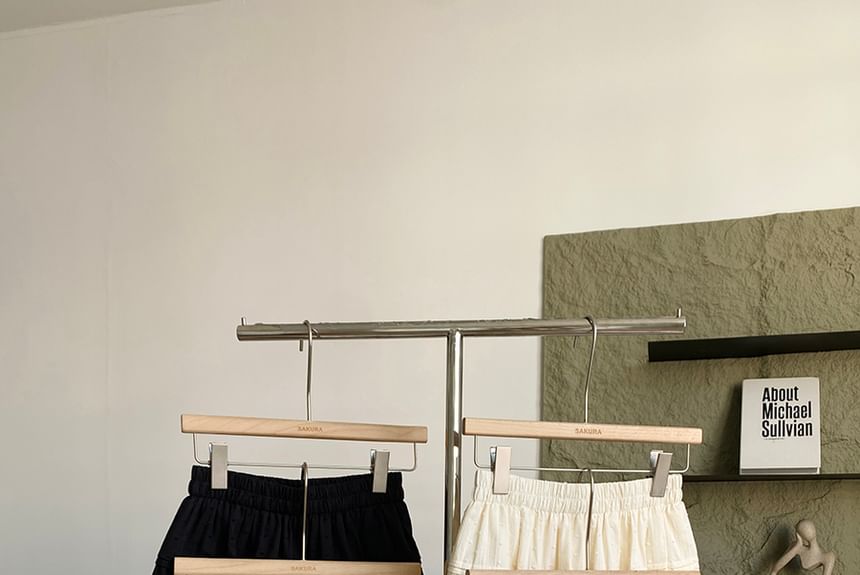 High Waist Ruffled Trim A-Line Skirt in Solid Color