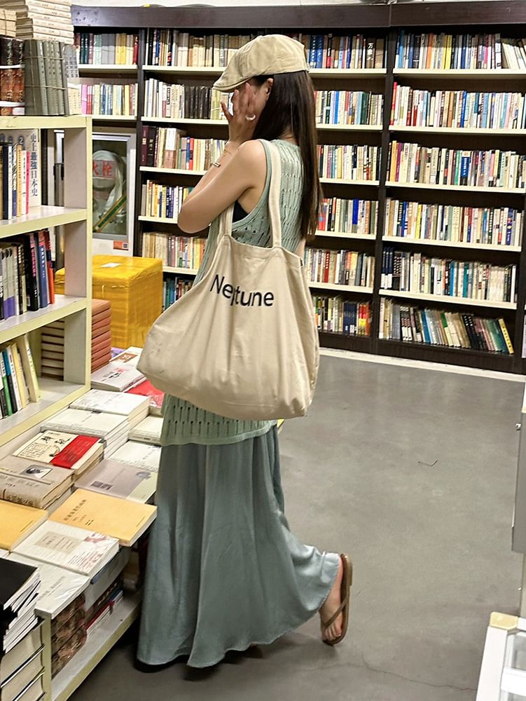 Sleeveless Asymmetrical Top and Maxi A-Line Skirt Combo