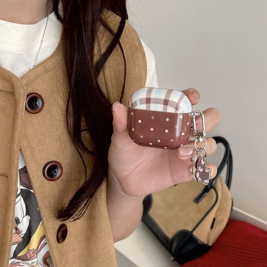 Polka Dot Plaid AirPods / Pro Earphone Case Skin / Charm / Set