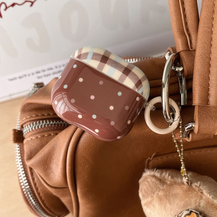 Polka Dot Plaid AirPods / Pro Earphone Case Skin / Charm / Set