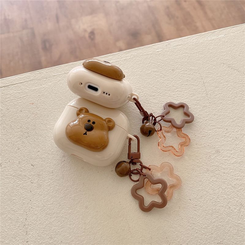 Bear AirPods / Pro Earphone Case Skin with Charm