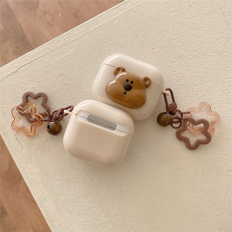 Bear AirPods / Pro Earphone Case Skin with Charm