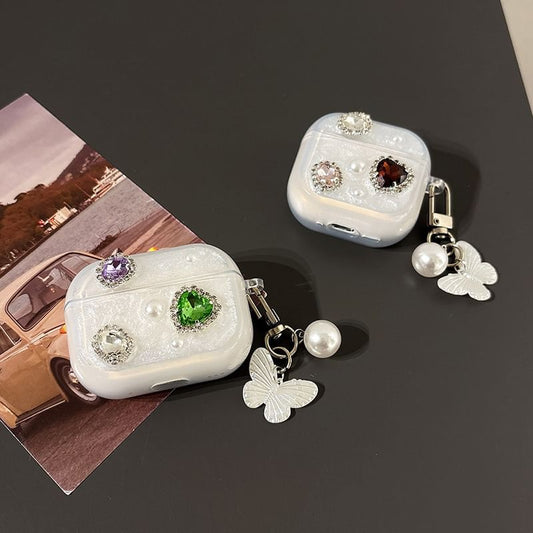 Rhinestone AirPods / Pro Earphone Case Skin with Charm