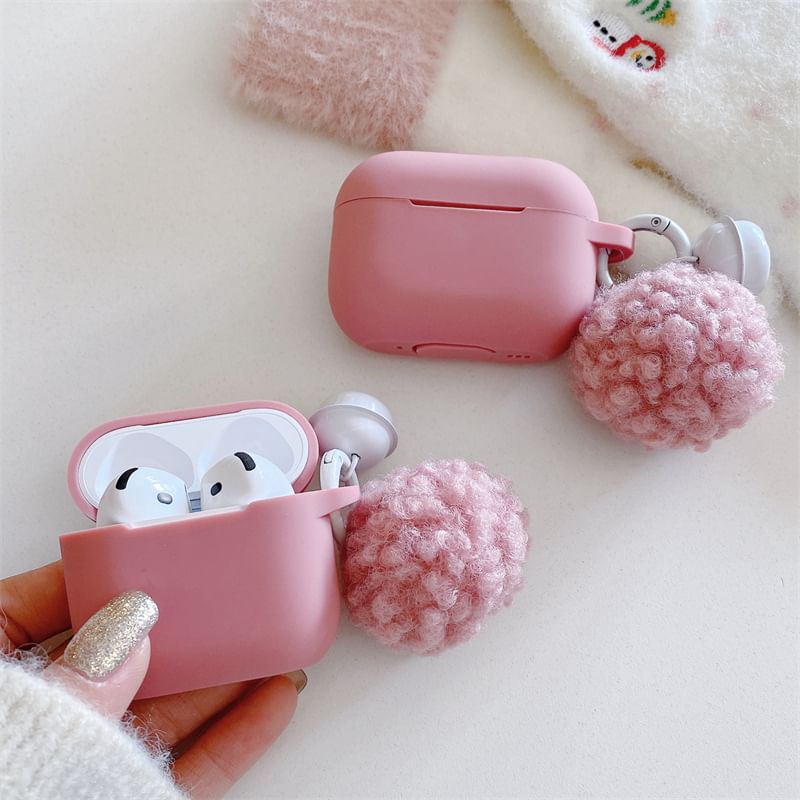 Plain Pom Pom AirPods / Pro Earphone Case Skin