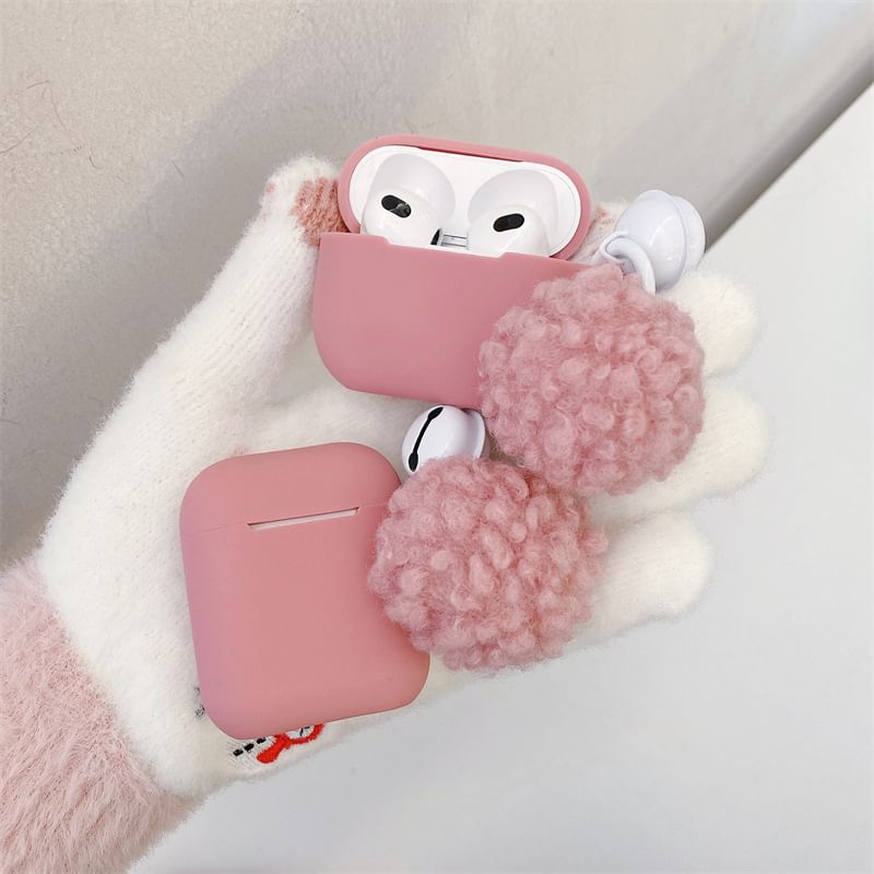 Plain Pom Pom AirPods / Pro Earphone Case Skin