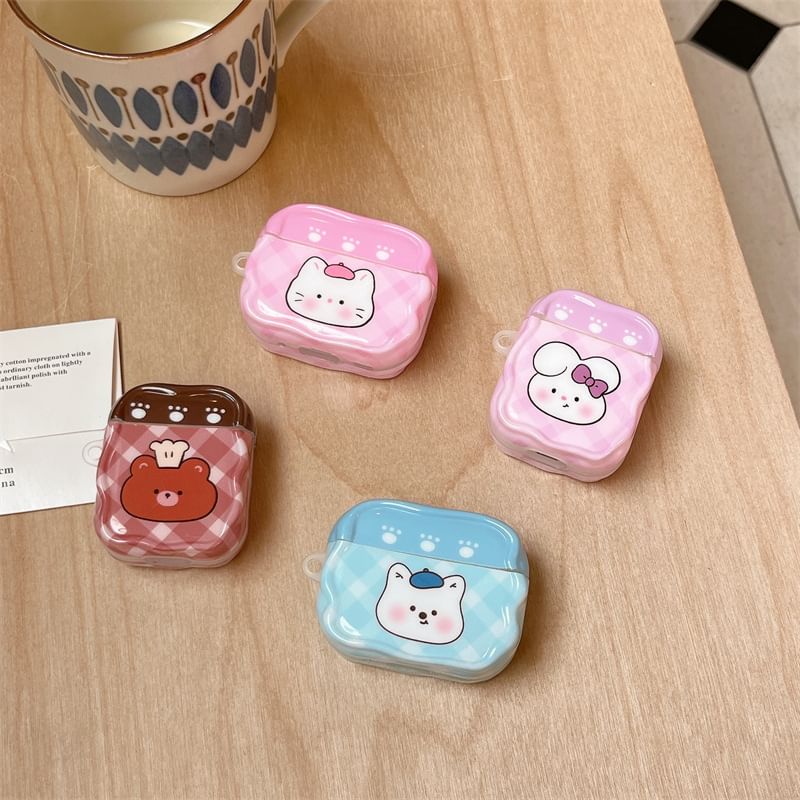 Animal Plaid AirPods / Pro Earphone Case Skin with Charm (Various Designs)