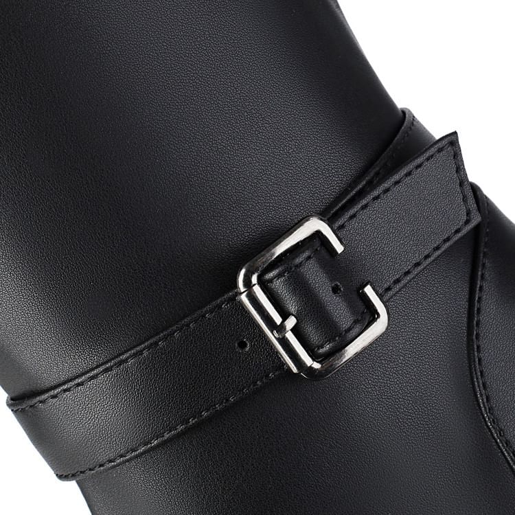 High Heel Plain Tall Thong Boots