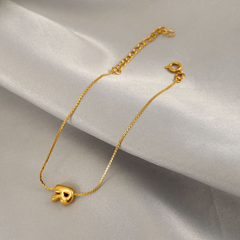 Alphabet Stainless Steel Chain Bracelet