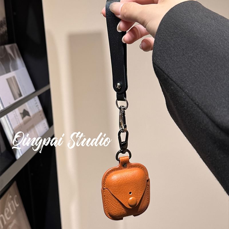 Faux Leather AirPods / Pro Earphone Case Skin / Strap / Set