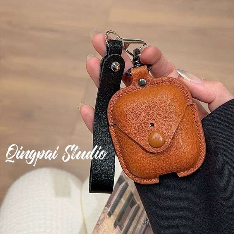 Faux Leather AirPods / Pro Earphone Case Skin / Strap / Set