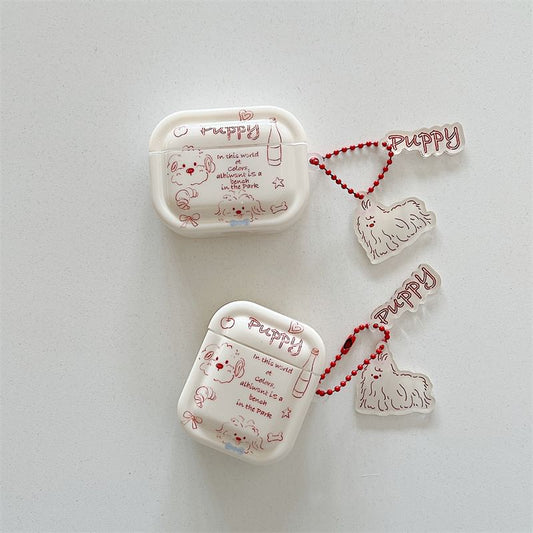 Dog AirPods / Pro Earphone Case Skin with Charm