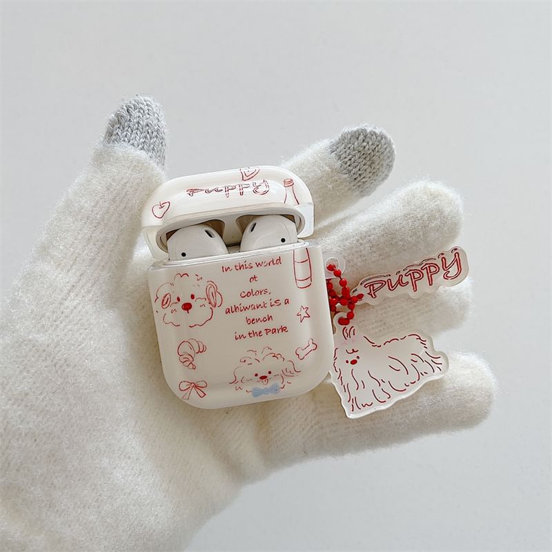 Dog AirPods / Pro Earphone Case Skin with Charm