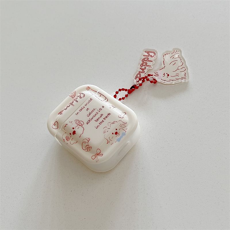 Dog AirPods / Pro Earphone Case Skin with Charm