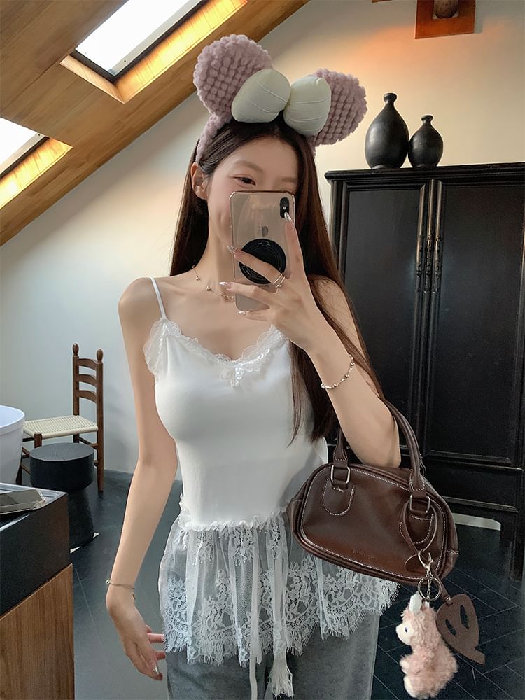 Lace V-Neck Camisole Top