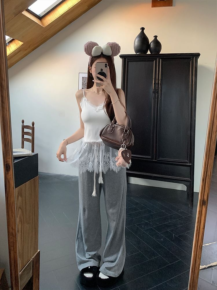 Lace V-Neck Camisole Top