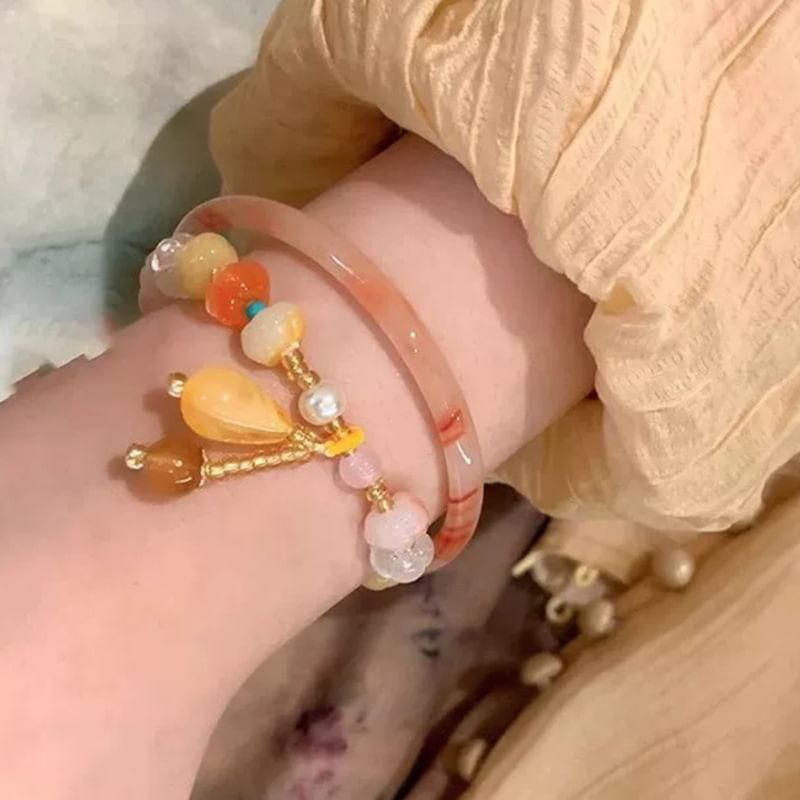 Set: Gemstone Bracelet + Bangle