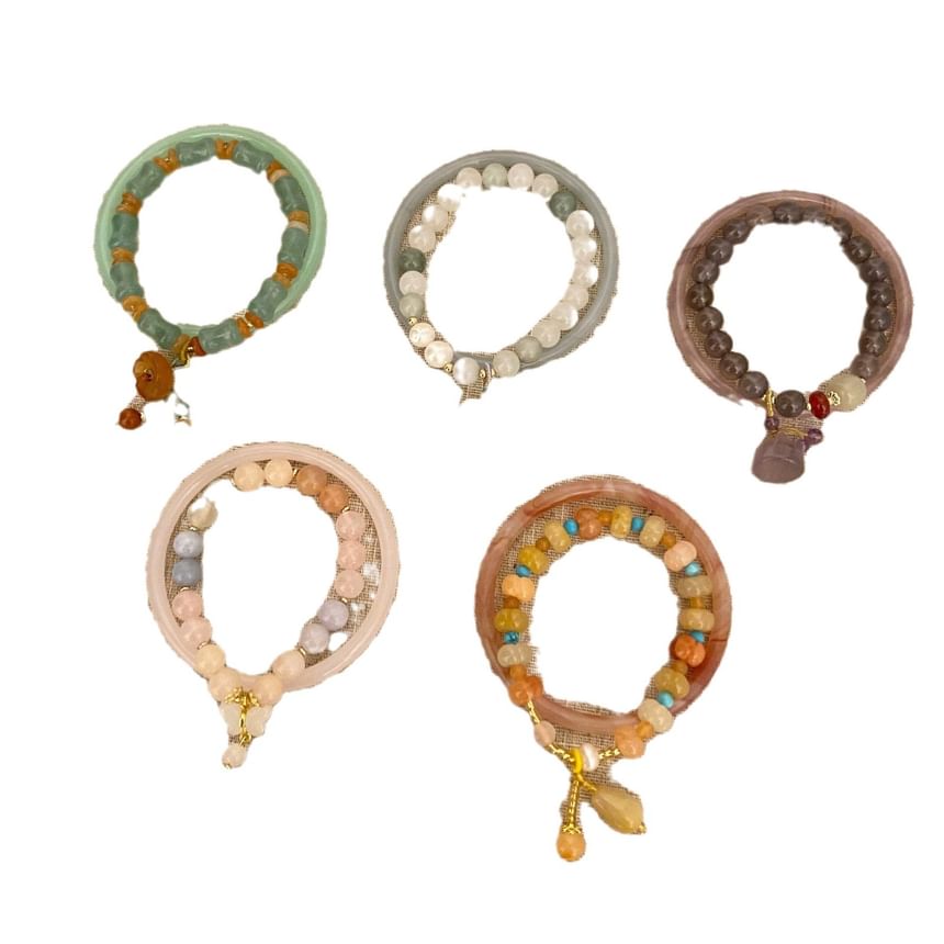 Set: Gemstone Bracelet + Bangle