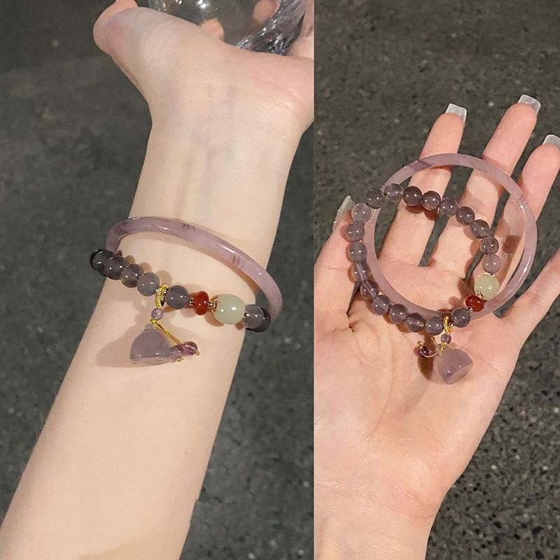 Set: Gemstone Bracelet + Bangle