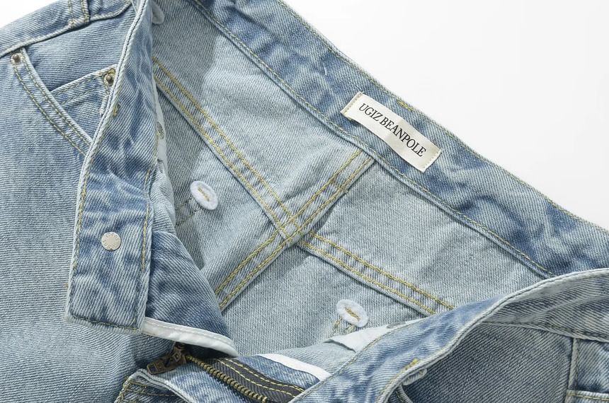 High Waist Distressed Tassel Trim Denim Shorts