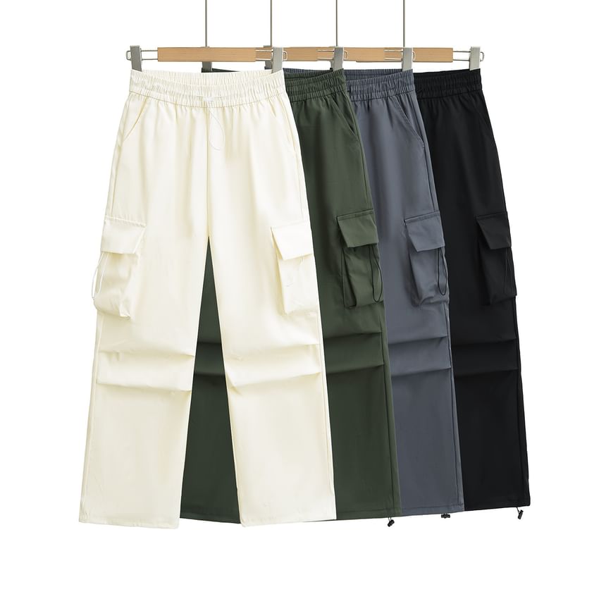 High Rise Drawstring Cargo Pants
