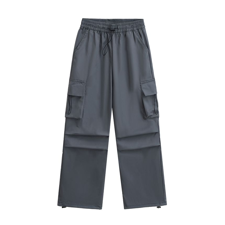High Rise Drawstring Cargo Pants