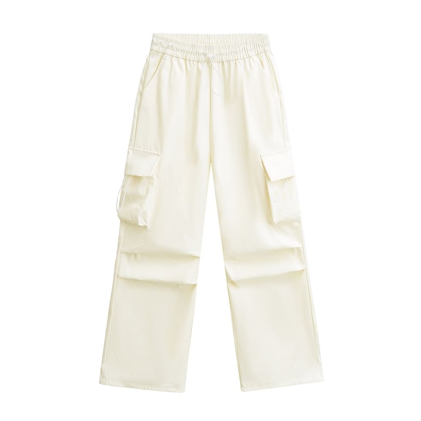 High Rise Drawstring Cargo Pants