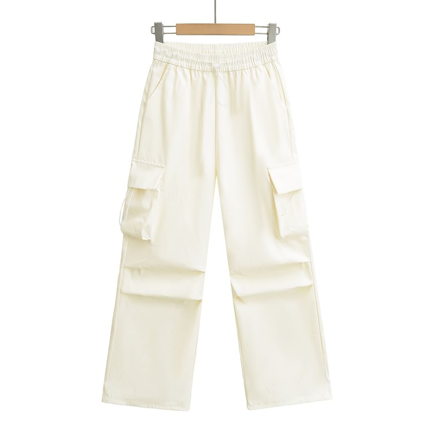 High Rise Drawstring Cargo Pants