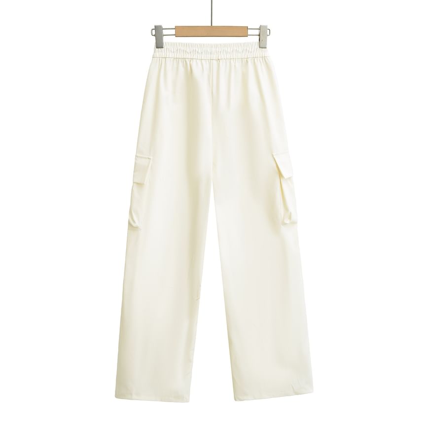 High Rise Drawstring Cargo Pants