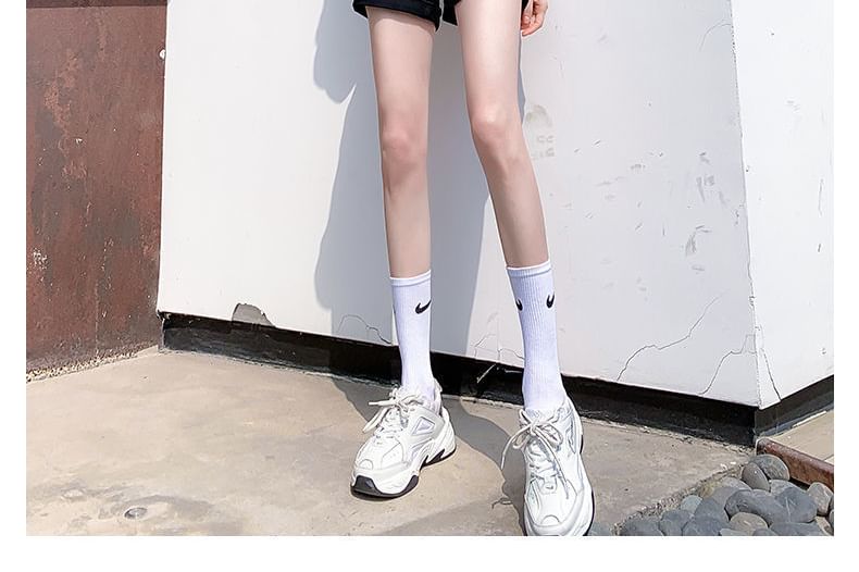 High Waist Washed Denim Wide Leg Shorts