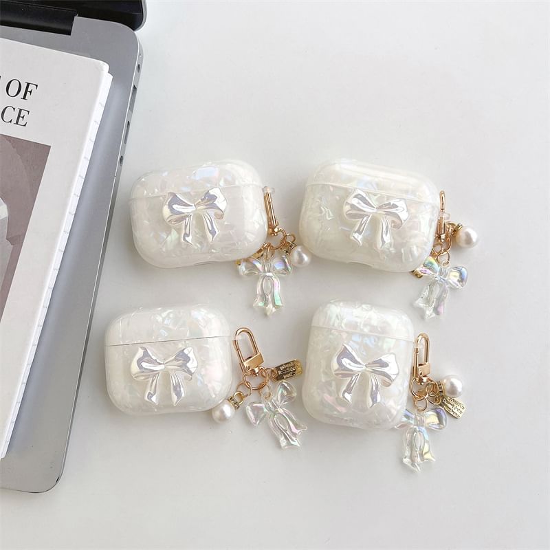 Bow AirPods / Pro Earphone Case Skin with Charm