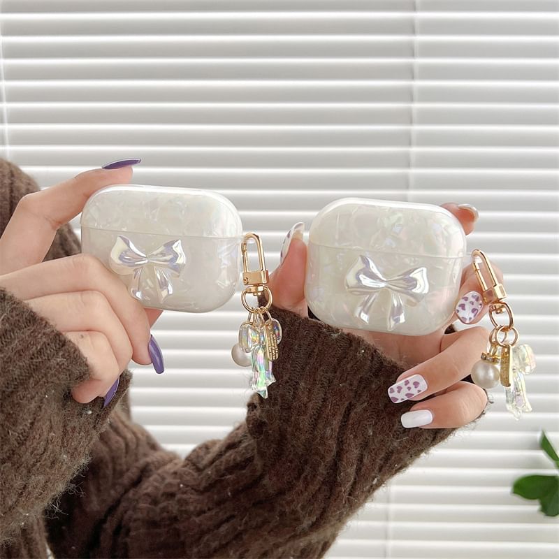 Bow AirPods / Pro Earphone Case Skin with Charm