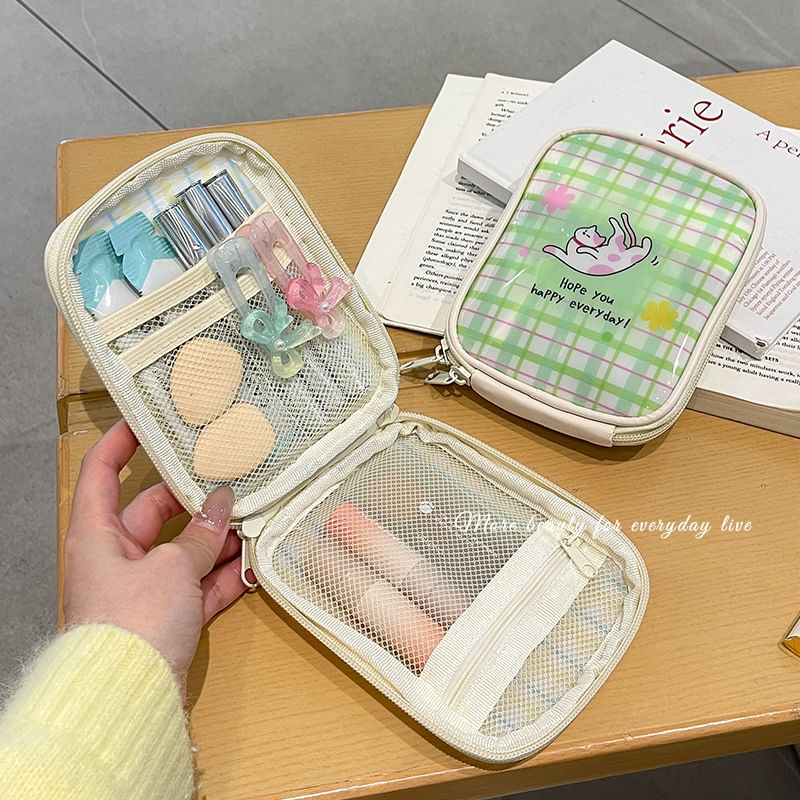 Animal Plaid PVC Makeup Bag (Various Designs)