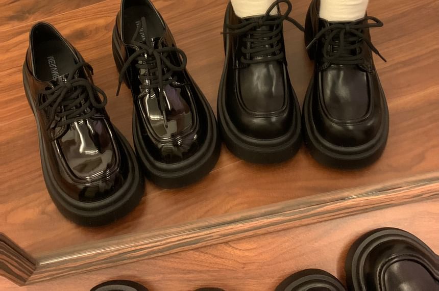 Faux Leather Brogue Lace Ups (Various Designs)