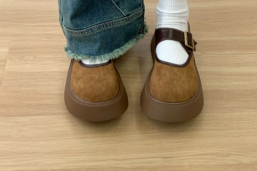 Faux Leather Mary Jane Shoes