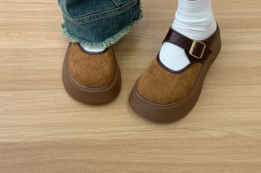 Faux Leather Mary Jane Shoes