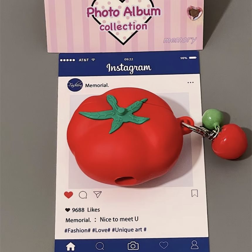 Tomato AirPods / Pro Earphone Case Skin with Charm