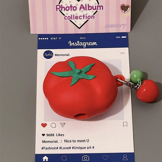 Tomato AirPods / Pro Earphone Case Skin with Charm
