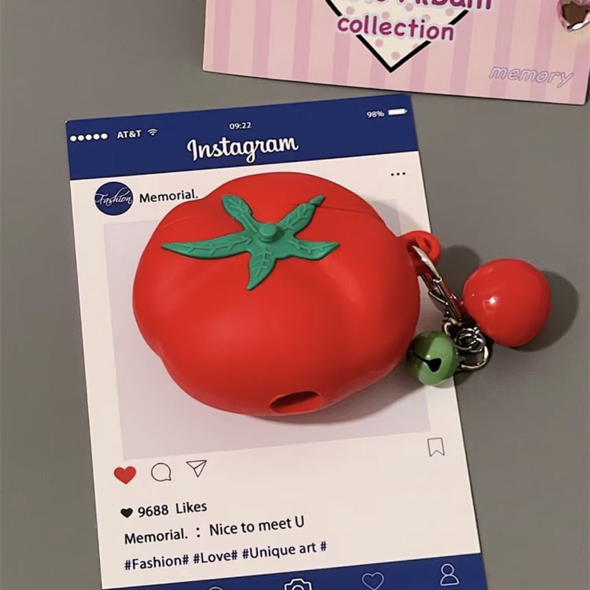 Tomato AirPods / Pro Earphone Case Skin with Charm