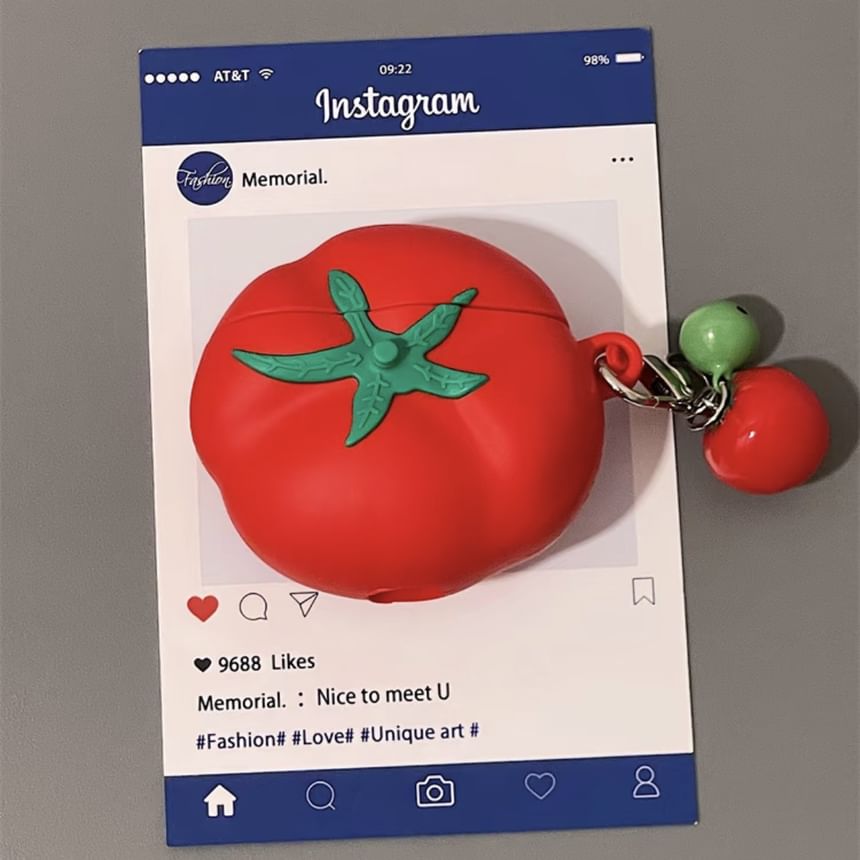 Tomato AirPods / Pro Earphone Case Skin with Charm
