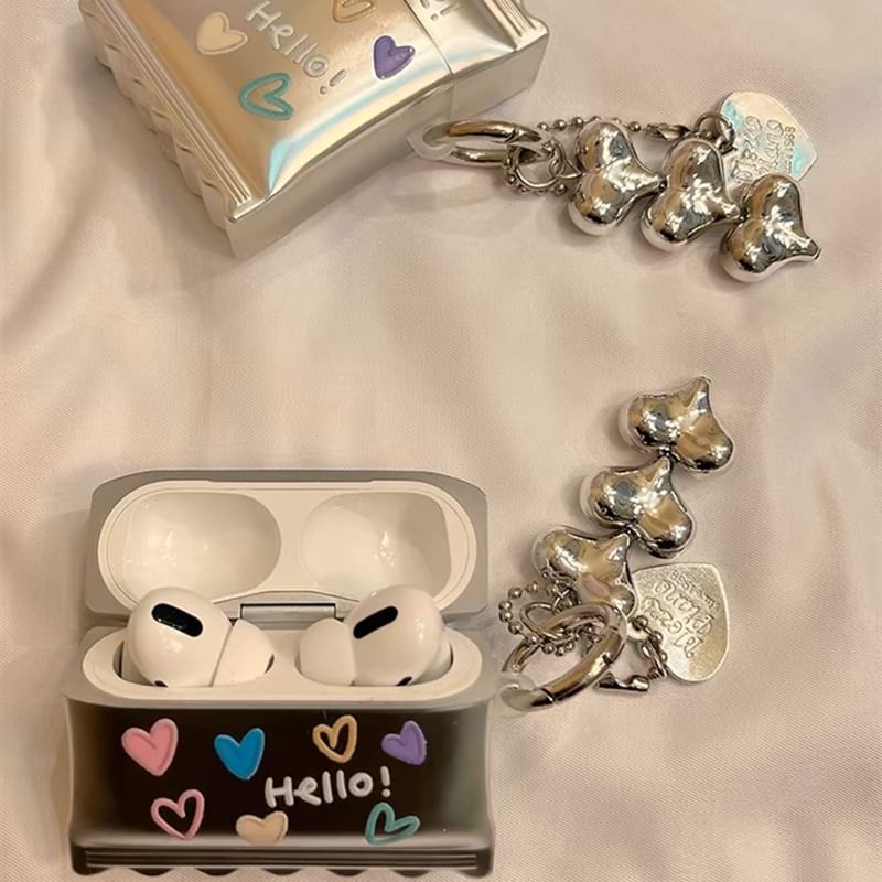 Heart AirPods / Pro Earphone Case Skin with Charm