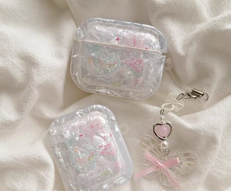 Butterfly AirPods / Pro Earphone Case Skin / Charm / Set