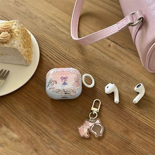 Bear Ribbon AirPods / Pro Earphone Case Skin / Charm / Set