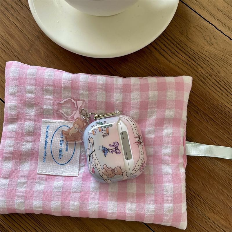 Bear Ribbon AirPods / Pro Earphone Case Skin / Charm / Set