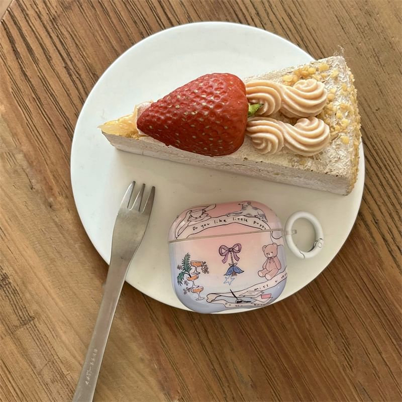 Bear Ribbon AirPods / Pro Earphone Case Skin / Charm / Set