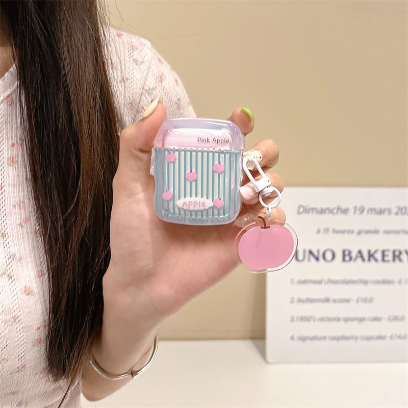 Apple / Cherry AirPods / Pro Earphone Case Skin with Charm