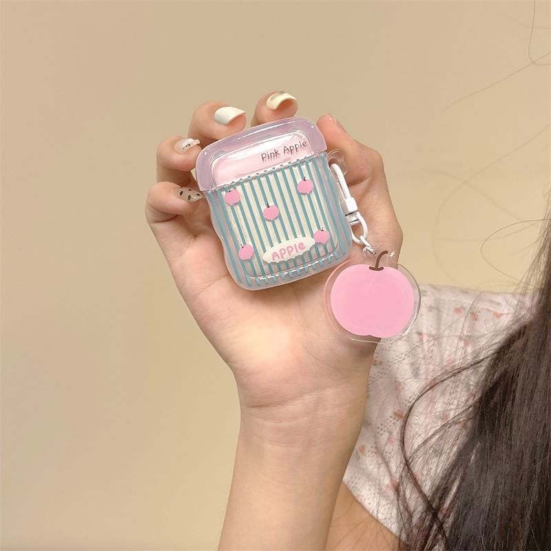 Apple / Cherry AirPods / Pro Earphone Case Skin with Charm