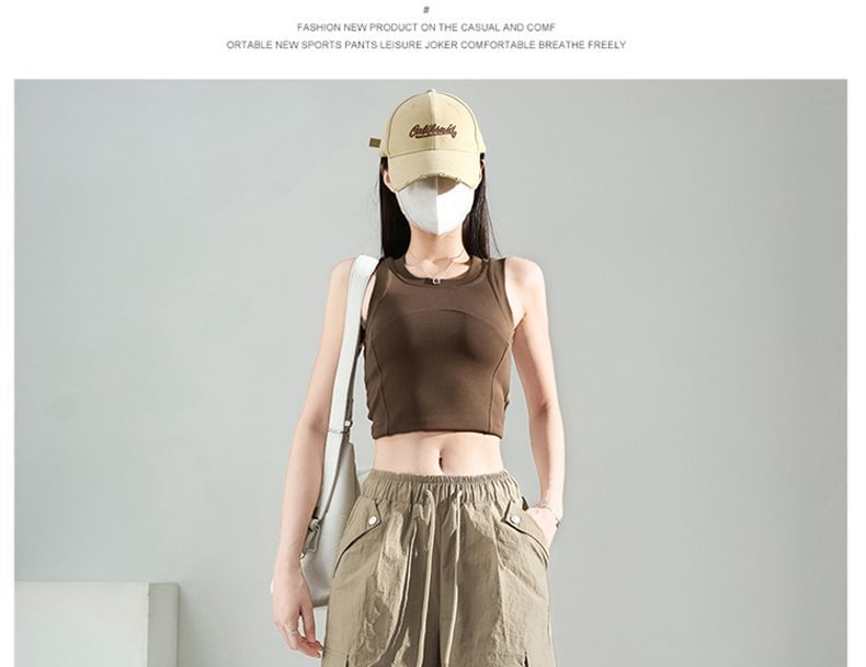 Drawstring Waist Plain Baggy Cargo Pants (Various Designs)