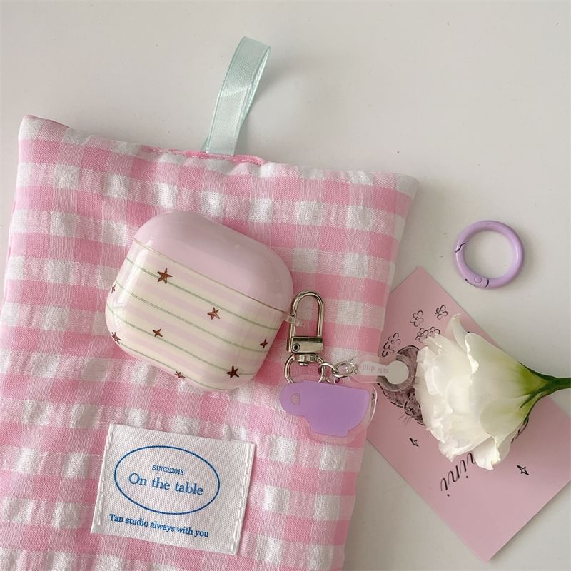 Star Striped Apple AirPods / Pro Earphone Case Skin / Charm / Set